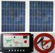 2 X 50w = 100w Solar Panel +4m Cable +10a Charger Controller For 24v 12v Battery