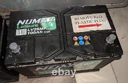 2 x NUMAX LV26MF 12V 100Ah Leisure Battery sits at 12.9v tests as Good
