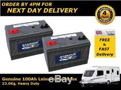2x 100Ah 110Ah Leisure Battery 12V XV31MF Charged and Ready To Go