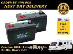 2x 100Ah 115Ah Leisure Battery 12V DC31 With Strong Handle