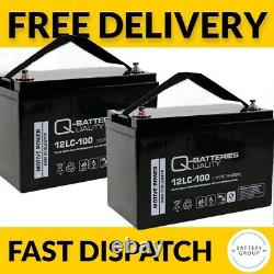 2x 100Ah 12V Deep Cycle AGM Battery for Leisure, Solar, Wind and Off-grid 12volt