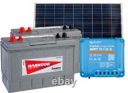2x 100Ah Leisure Batteries, 175W Solar Panel and MPPT Charger Controller Set