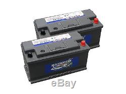 2x Hankook 110Ah Deep Cycle Leisure Battery 12V Reliable Battery