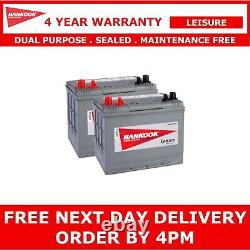 2x Hankook XV24 Leisure Battery Deep Cycle 12V 85Ah Caravan, Boat & Motorhomes