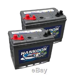 Boat Hankook 2x 85Ah Deep Cycle Leisure Battery For Camper Caravan Motorhome 