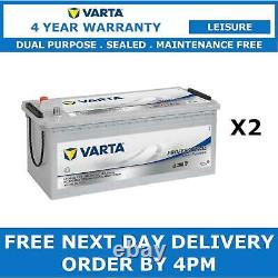 2x Varta LFD180 Dual Purpose Leisure Batteries 12V 180Ah 1000A