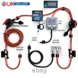 3-7M Split Charge Relay Kit Starter Battery Charger to Leisure Battery 12V 140A