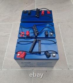 3 Unused 12V 115Ah Expedition Plus Lead-Acid AGM Deep Cycle Leisure Batteries