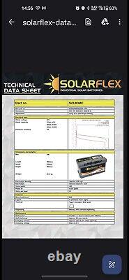 3x 12v 110ah Solarflex AGM Leisure Batteries