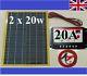 40w (2x 20w) Solar Panel + 20a 12v 24v Battery Charger +8m Cable C/w Fuse & Clip