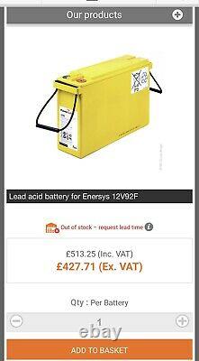 4 X Powersafe Batteries 12v92f LEISURE /SOLAR / OFF GRID POWER BATTERIES