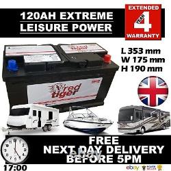 4 x 120 12V 120ah DEEP CYCLE LEISURE Battery, CARAVAN, MOTORHOME, BOAT Sealed