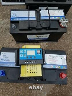4 x 12 v leisure batteries and Solar Panel