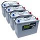 4 X Powerplus Hfb-130 12v 130ah Agm Leisure Batteries Boat & Marine Narrowboat