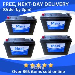 4x 12v Dual Purpose Leisure Battery 120ah Maintenance Free
