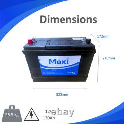 4x 12v Dual Purpose Leisure Battery 120ah Maintenance Free