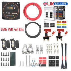 5mtr Twin Leisure Battery Split Charge Kit 12V VSR Ready Made Leads with Fuse Box