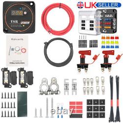 5mtr Twin Leisure Battery Split Charge Kit 12V VSR Ready Made Leads with Fuse Box