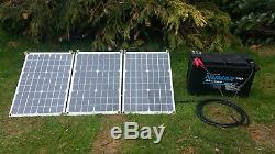 60W Folding Solar Panel for 12V Leisure Battery Charging inc. Motor Home & Boat