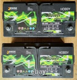 A pair of 12v 100Ah Leisure High Power Deep Cycle Batteries, hardly used