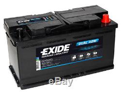 Brand New Leisure Exide DUAL AGM Battery 12V 850CCA EP800 2 Year Warranty