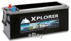 Brand New Sealed Calcium Xplorer 12v 220 AH Leisure Battery Caravan Solar & UPS