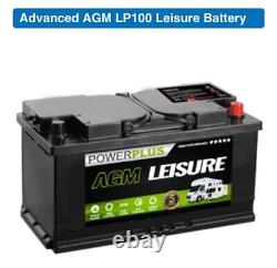 Campervan AGM LP100 Low Height Leisure Deep Cycle Battery 12v 100ah