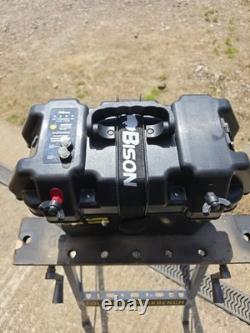 Combined Bison Battery Box Carrier with Superbatt Leisure Battery 12V 100AH