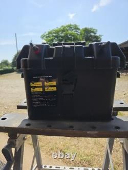 Combined Bison Battery Box Carrier with Superbatt Leisure Battery 12V 100AH