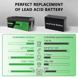 DATOUBOSS 12V 300Ah Lifepo4 Battery Lithium Leisure solar rechargeable for RV