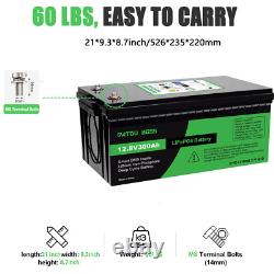 DATOUBOSS 12V 300Ah Lifepo4 Battery Lithium Leisure solar rechargeable for RV