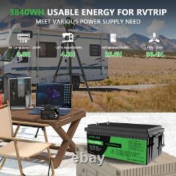 DATOUBOSS 12V 300Ah Lifepo4 Battery Lithium Leisure solar rechargeable for RV
