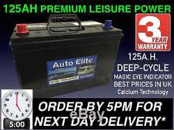 DEAL 4 X 12V 125AH (125AH)PREMIUM Leisure & Marine Battery Deep Cycle 500 Cycles
