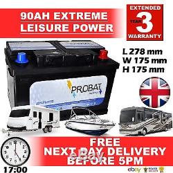 DEAL 4 X 12V 90AH LEISURE BATTERY DEEP CYCLE LOW HEIGHT (90 88 ah amp) 85AMP 4X