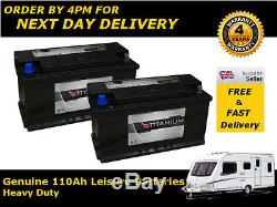 Deal Pair 12v 110ah Ultra Deep Cycle Leisure Battery 4 Year Warranty