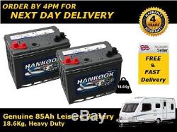 Deal Pair 12v 80Ah 85Ah 88Ah Hankook Ultra Deep Cycle Leisure Battery