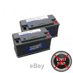 Deal Pair 12v Hankook 110ah Ultra Deep Cycle Leisure Battery Low Height