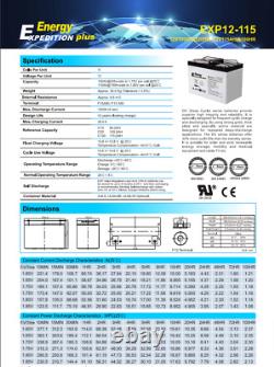 Deal Pair 2 X 12v 115ah Expedition Plus Deep Cycle Agm Leisure Batteries