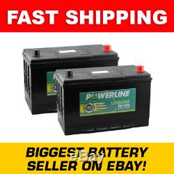 Deal Pair 2 X Powerline Pl125 Heavy Duty Leisure Battery Pl125 Positive Right