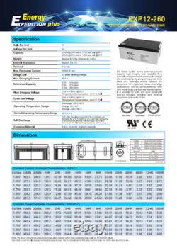 Deal Pair Of 12v 260ah Expedition Plus Agm Leisure Batteries (exp12-200)