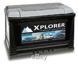 Deal Pair Of 12v Sealed Xplorer 130 Ah Heavy Duty Boat Leisure Batteries