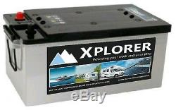 Deal Pair of Xplorer 12v 220 AH AGM Deep Cycle Leisure Batteries Solar & UPS