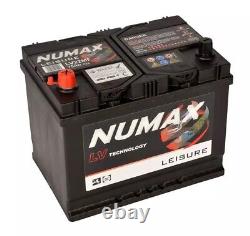 Deep Cycle 12V 75AH Numax LV22MF Leisure Marine Battery Motorhome Caravan Boat