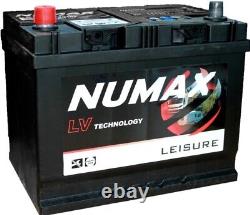 Deep Cycle 12V 75AH Numax LV22MF Leisure Marine Battery Motorhome Caravan Boat