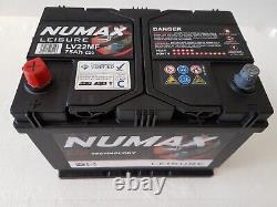 Deep Cycle 12V 75AH Numax LV22MF Leisure Marine Battery Motorhome Caravan Boat