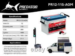 Deep Cycle Caravan Campervan Battery 12v 115ah Leisure High Power