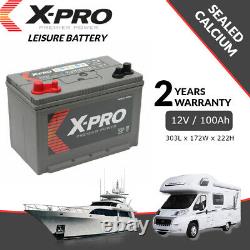 Deep Cycle Leisure Battery 12V 100AH X-PRO 303x172x222mm m27dc HD Spec Boat RV