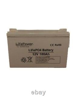 Deep cycle Bluetooth LITHIUM LEISURE BATTERY, 12v LiFePO4. 12v 100ah