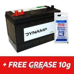Dynamp DM31 Leisure battery 12V 105Ah Boats/Yachts + Free Clamp Grease