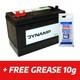 Dynamp Dm31 Leisure Battery 12v 105ah Boats/yachts + Free Clamp Grease